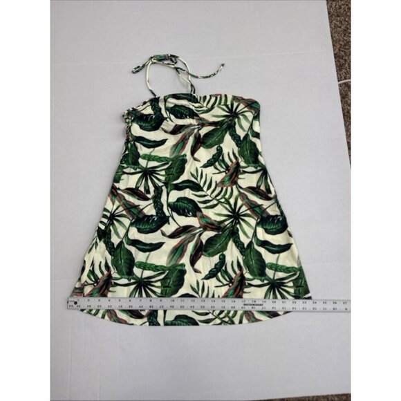 Andie Women's M Waikiki Coverup Swim Dress Stretchy Ivory Palm NWT 9554 - Picture 8 of 16